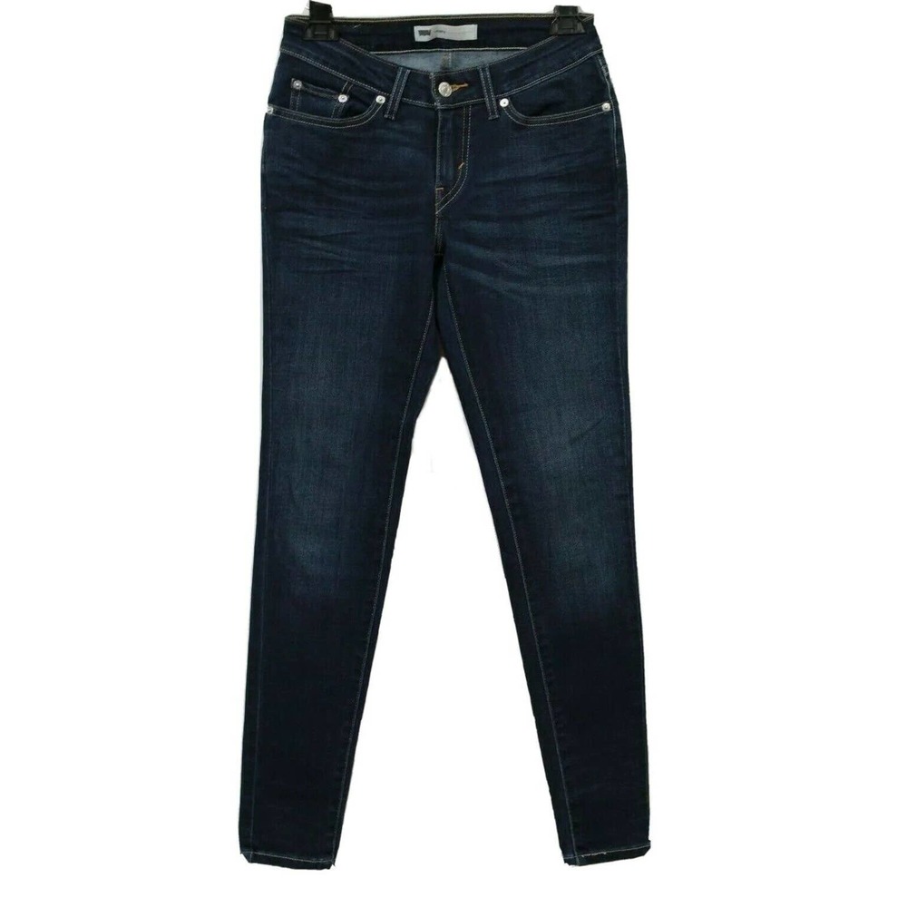 Levis Women's Leggings Denim Medium Wash Jeans Stretch Crop Ankle 27x30